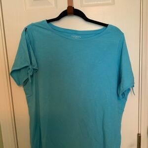 Talbots Teal Short Sleeve Blouse